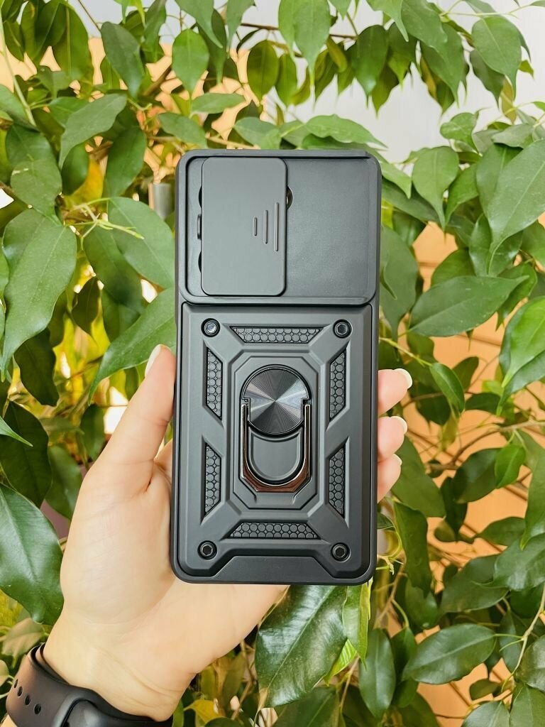 Чехол противоударный для Tecno Camon 20 и 20 Pro 4G / Техно Камон 20 и 20 Про 4G с защитой камеры armors (Черный) — фото 1