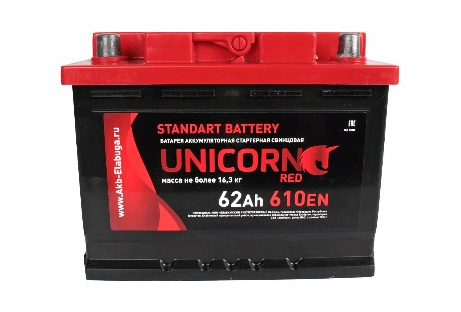 Аккумуляторная батарея UNICORN Red 6СТ62