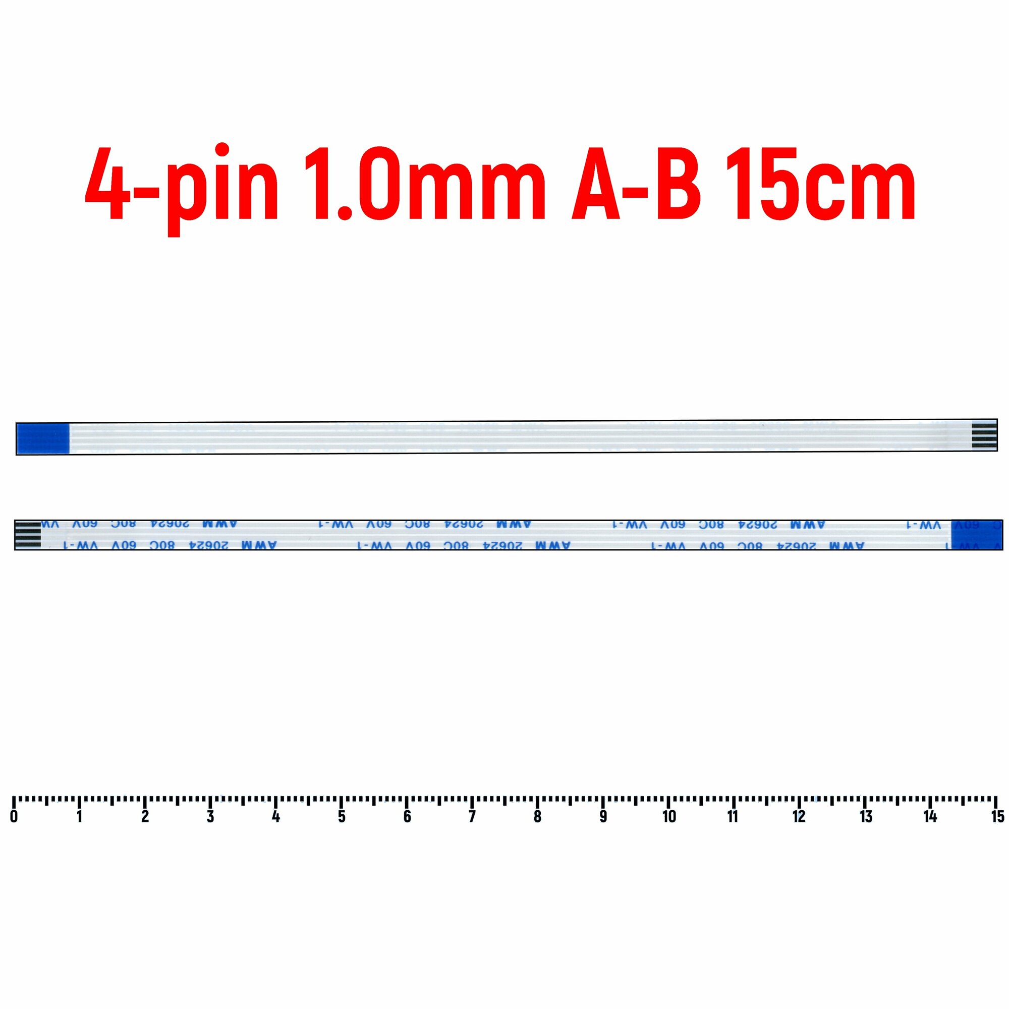 Шлейф кнопок тачпада для ноутбука HP G62 Серии FFC 4-pin Шаг 1.0mm Длина 15cm Обратный A-B AWM 20624 80C 60V VW-1