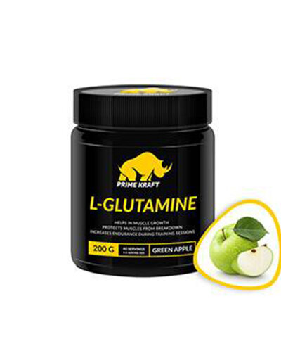 Prime Kraft L-Glutamine, 200 гр. (зеленое яблоко)