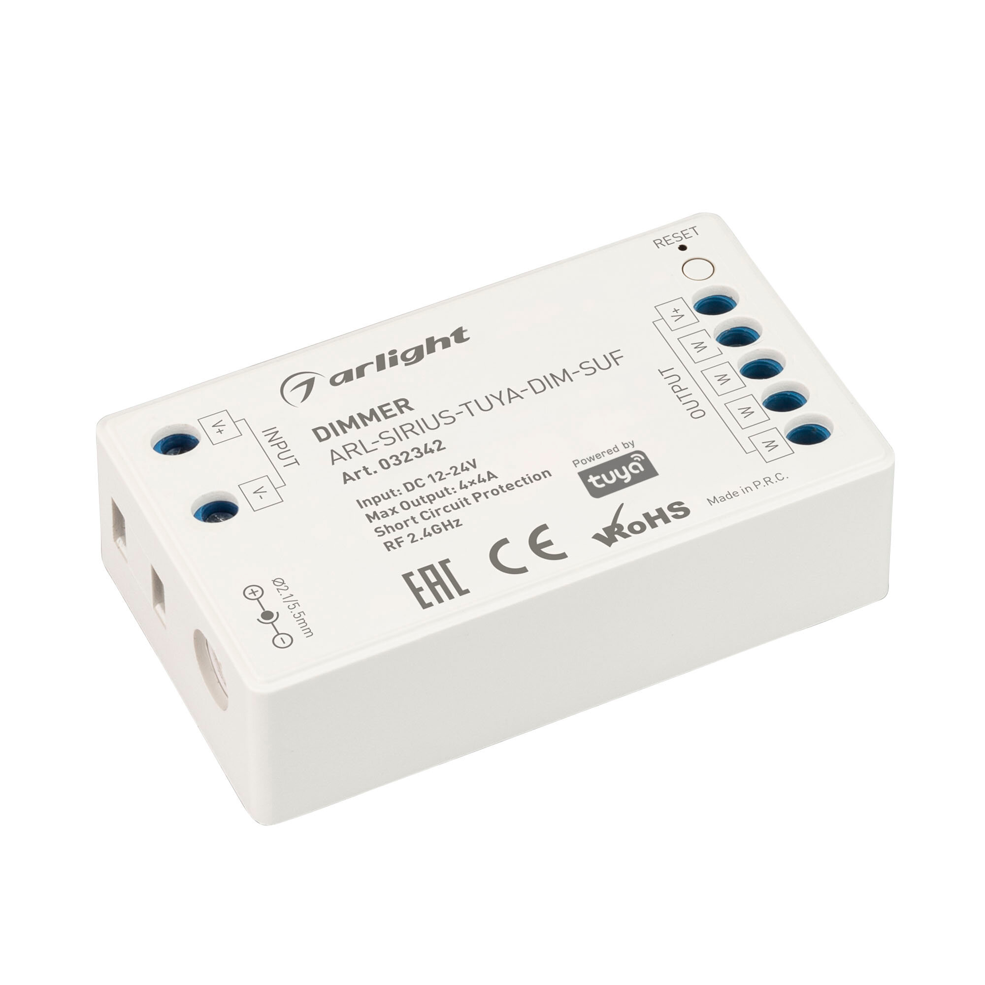 Диммер Arlight Диммер ARL-SIRIUS-TUYA-DIM-SUF (12-24V, 4x4A, 2.4G)