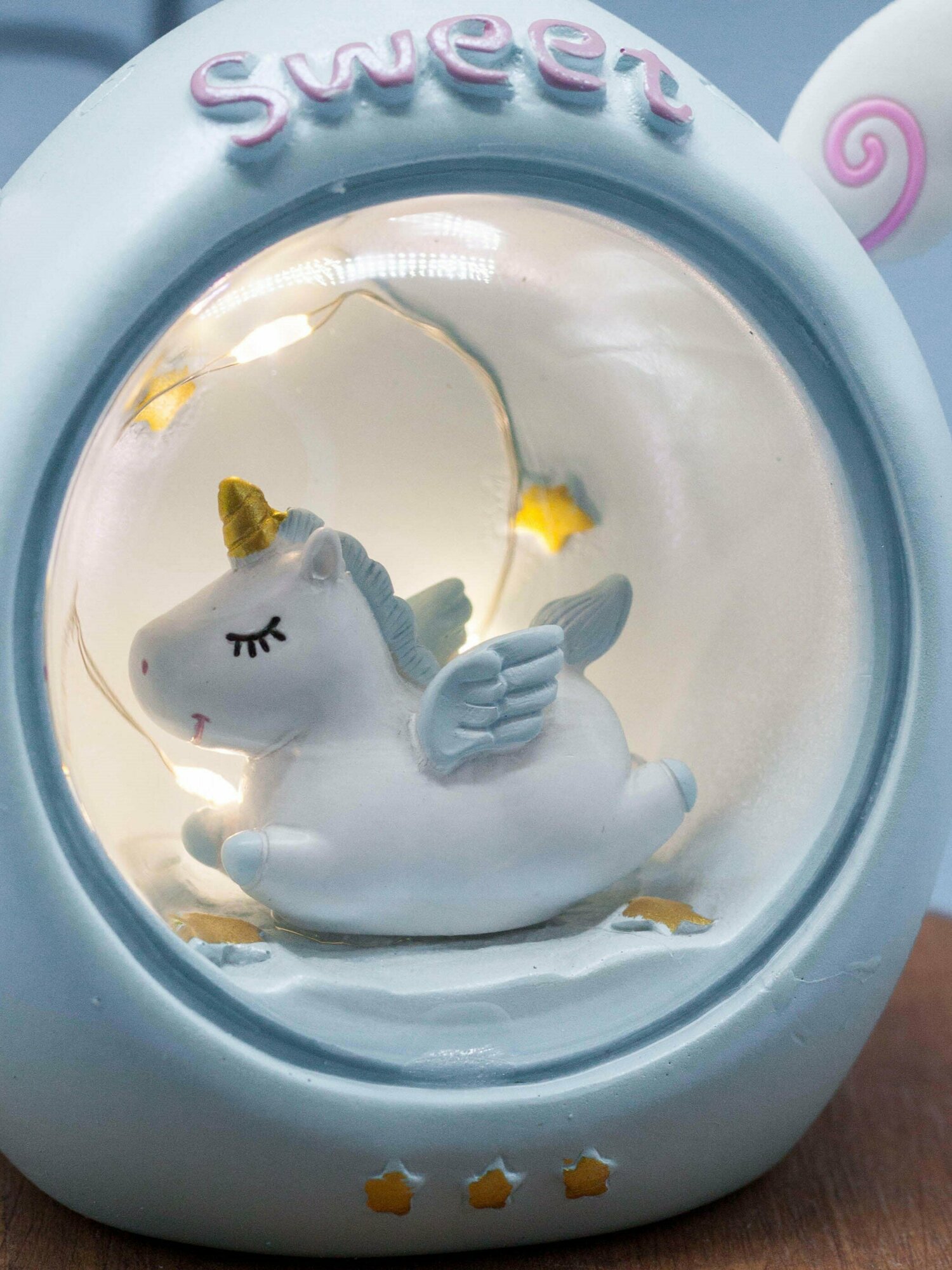 Ночник, светильник детский Unicorn ball blue - фотография № 2