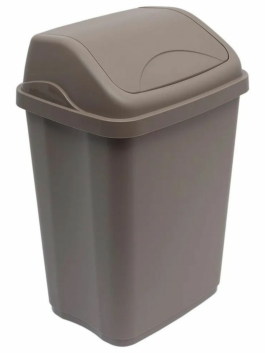 фото Ведро для мусора Ultra 5 л, серо-коричневый