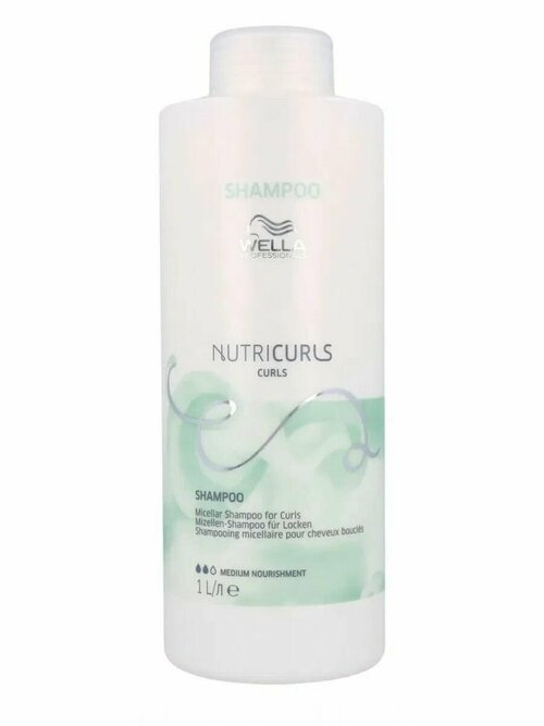 Wella NUTRICURLS - Мицеллярный шампунь для кудрявых волос 1000 мл