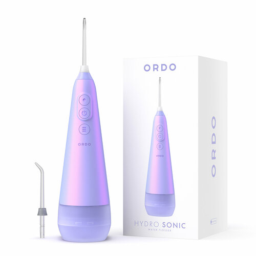 Ирригатор для полости рта ORDO Hydro Sonic Flosser White портативный с двумя насадками, 3 режима работы, резервуар на 260 мл, белый