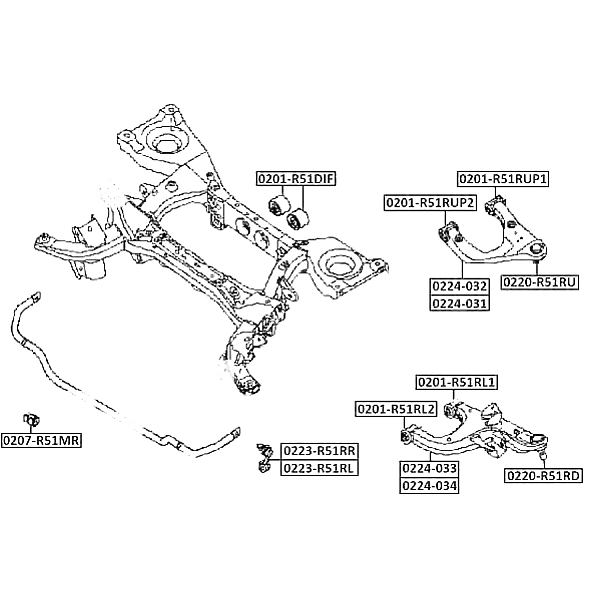 ASVA 0201-r51dif (55470EB300) подушка крепления дифференциала Nissan (Ниссан) Nissan (Ниссан) Pathfinder (Патфайндер)