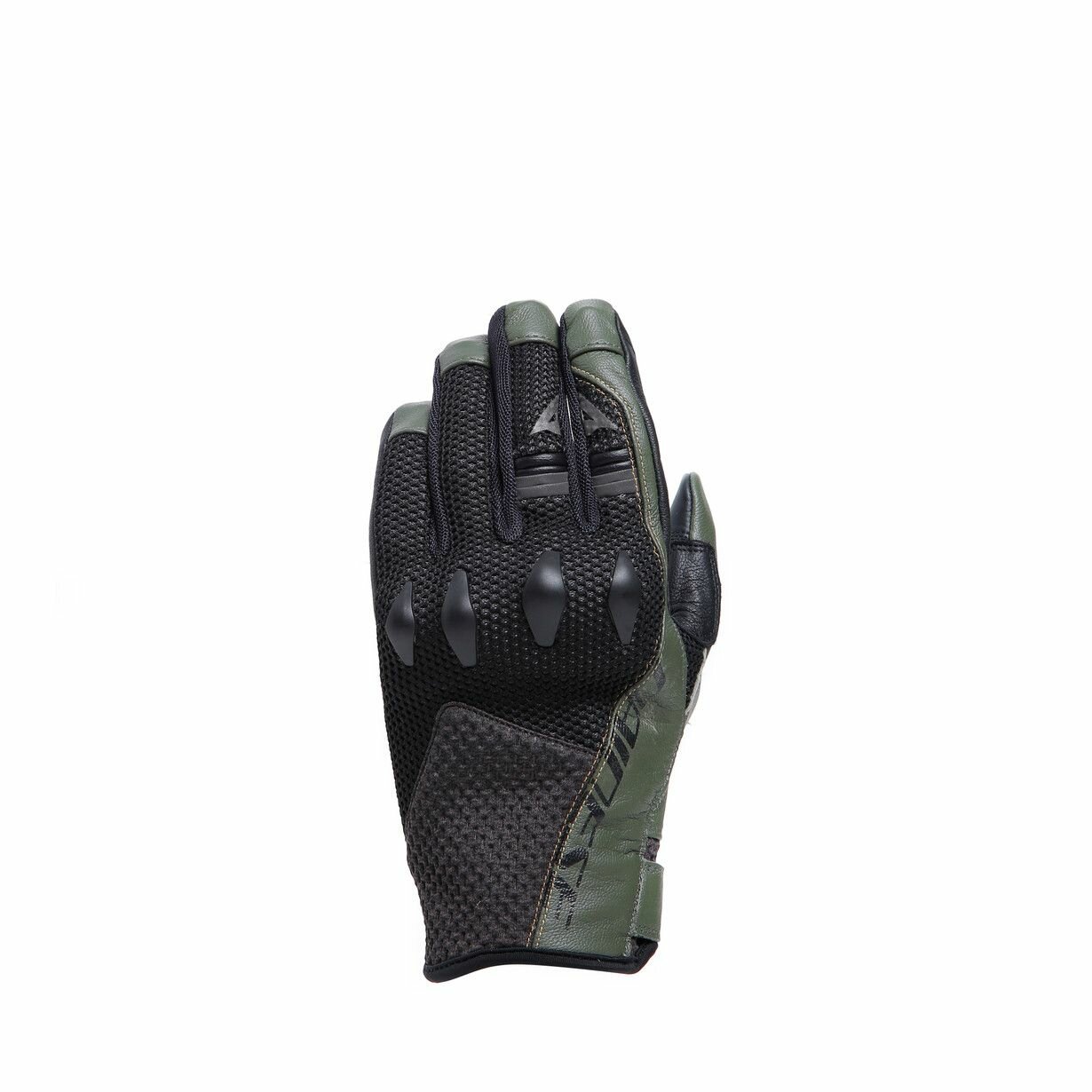 Мотоперчатки мужские летние короткие Dainese KARAKUM ERGO-TEK Black/Army-Green, M