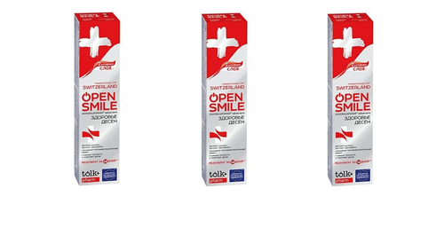 TOLK Зубная паста Open smile, Инновационная, Traditions of Switzerland, 100 гр, 3шт