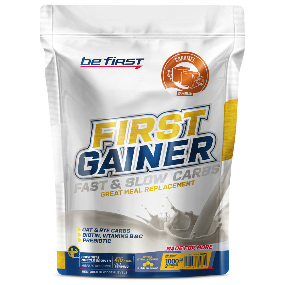 Be First Gainer Fast & Slow Carbs Карамель 1000 г