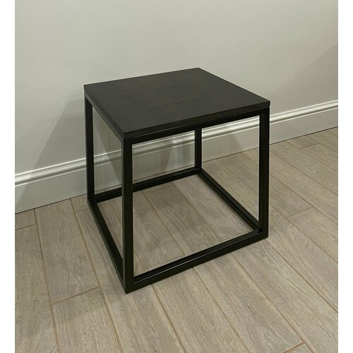 Журнальный столик роблен металлический каркас, цвет тёмный орех