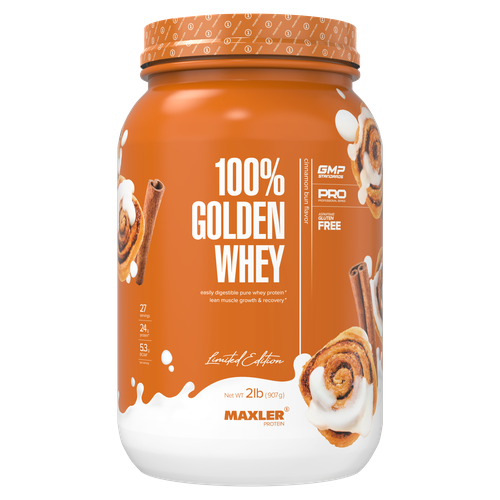 комплексный протеин maxler usa 100% golden whey 910 г насыщенный шоколад Комплексный протеин MAXLER (USA) 100% Golden Whey 910 г, Булочка с корицей