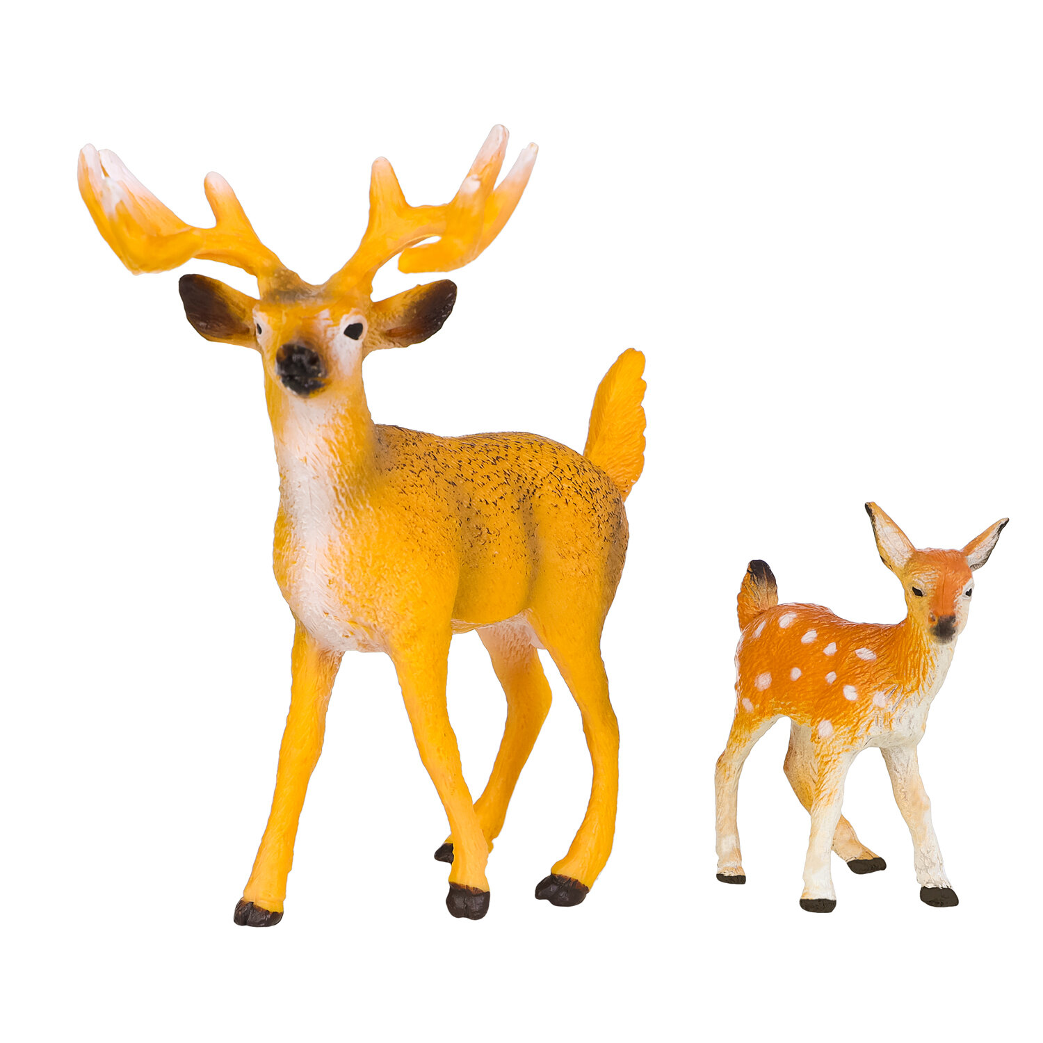 Набор фигурок животных серии "Мир диких животных": Семья оленей, 2 предмета (олень и олененок)
