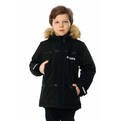 Куртка YooT, размер 128, черный куртка yoot размер 128 розовый