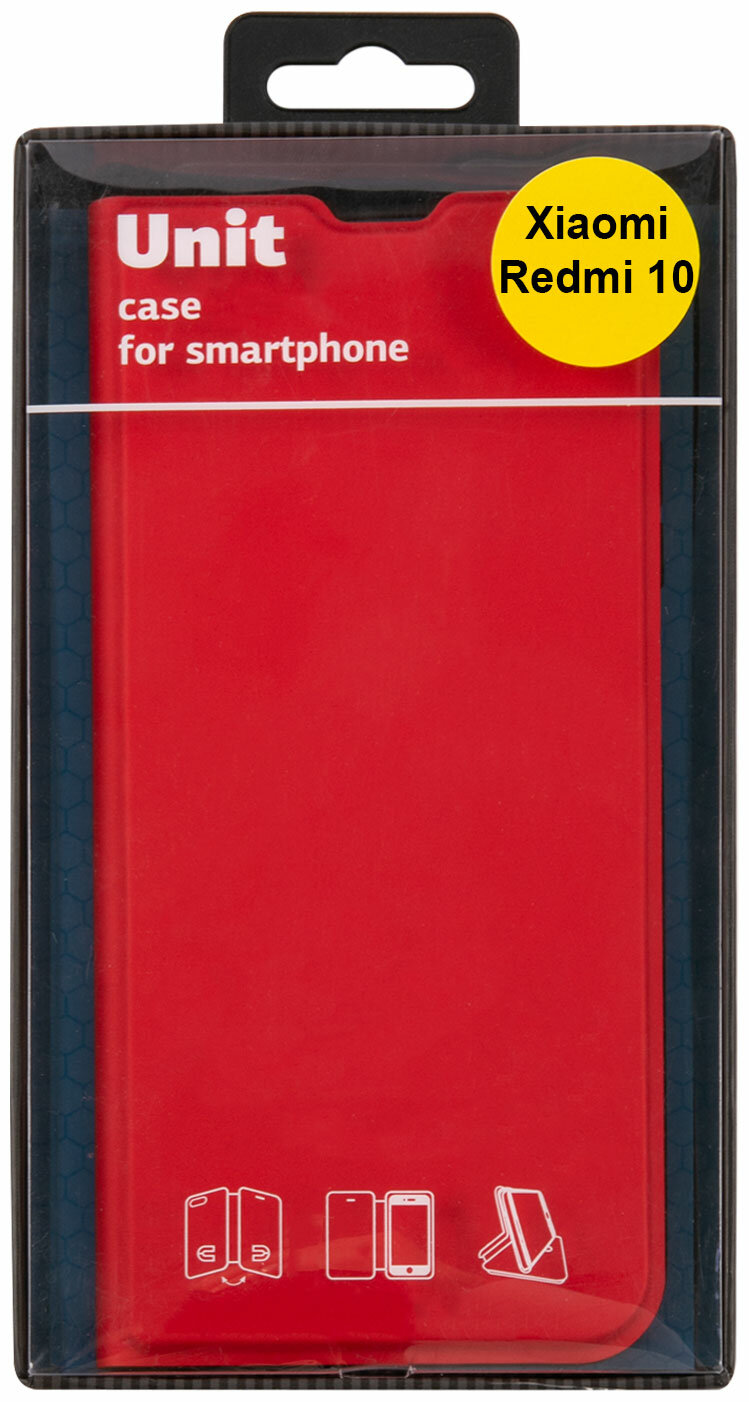 Чехол-книжка Red Line Unit NEW для Xiaomi Redmi 10 (красный) УТ000027578 - фото №5