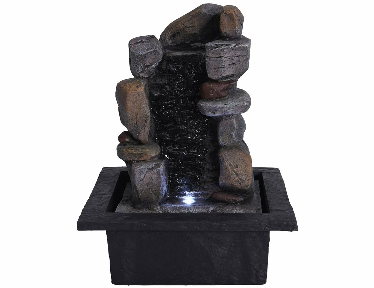 Декоративный фонтан стрим ОН рокс с подсветкой 27х21 см, Koopman International 795202240-1
