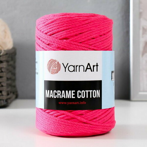 Пряжа Macrame Cotton 20% полиэстер, 80% хлопок 225м/250гр пряжа macrame cotton 20% полиэстер 80% хлопок 225м 250гр 775 мята