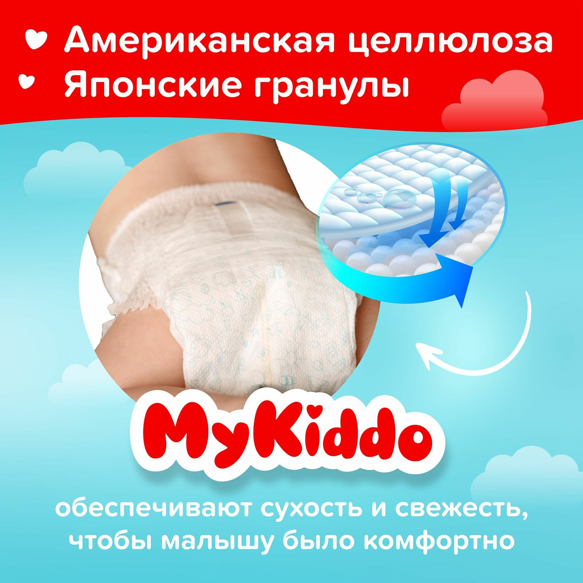 Подгузники-трусики MyKiddo Classic M 6-10кг 38шт Вертекс - фото №2