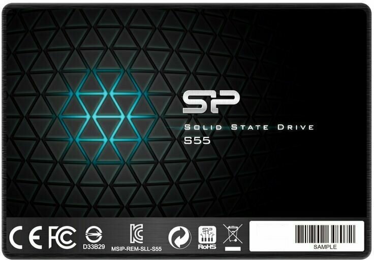 SSD накопитель Silicon Power Slim S55 SATA III/120Gb/2.5 (SP120GBSS3S55S25)