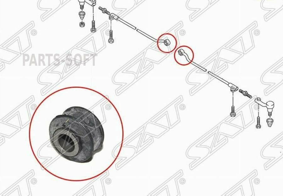 SAT ST-7848282B Сайлентблок рулевой тяги DAEWOO NEXIA 95-/CHEVROLET LANOS 97-02/LAND ROVER FREELANDER 96-06