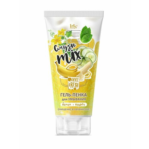 Iris смузи mix Гель-Пенка для умывания банан и огурец 170г 501₽