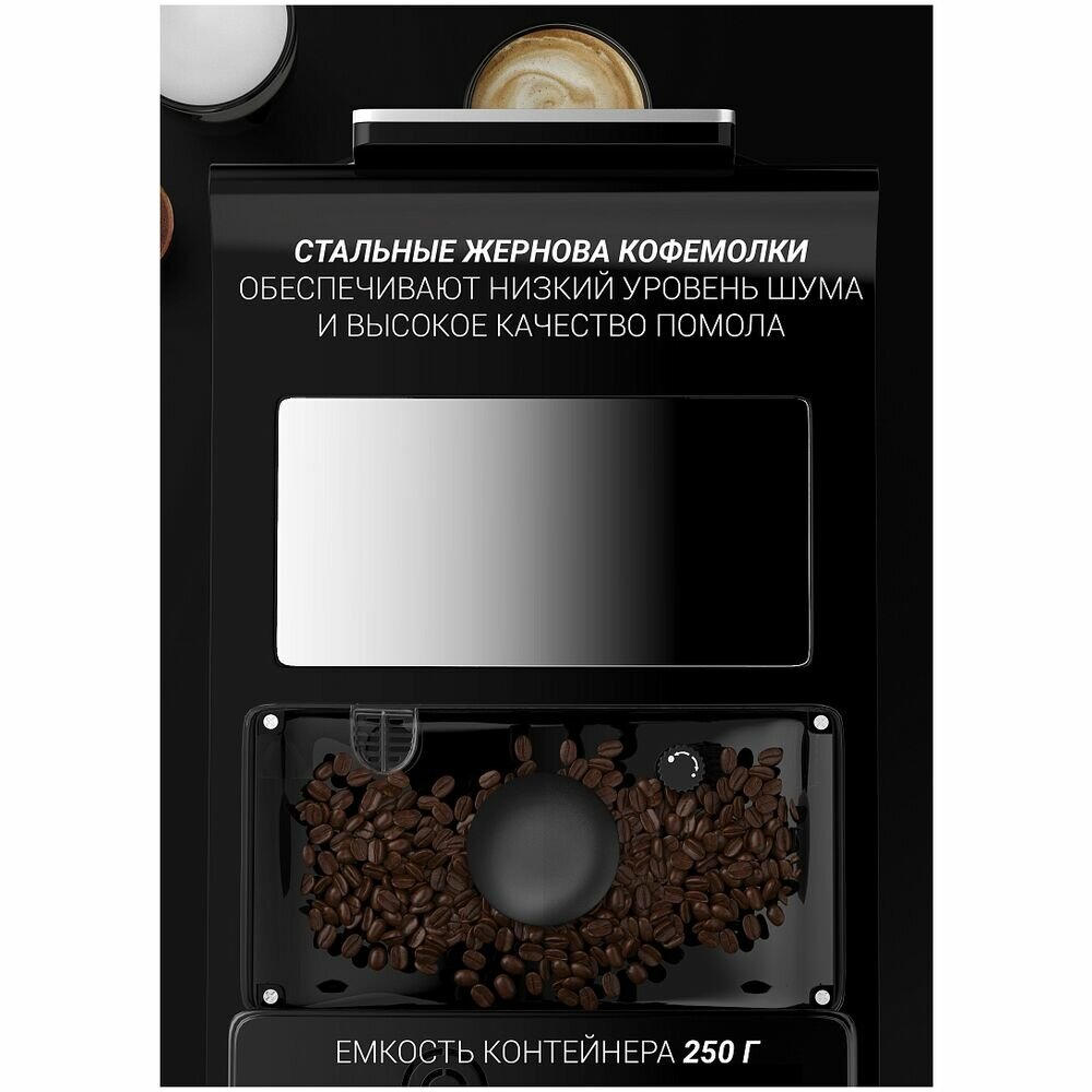 Кофемашина Polaris , черный/серебристый - фото №19