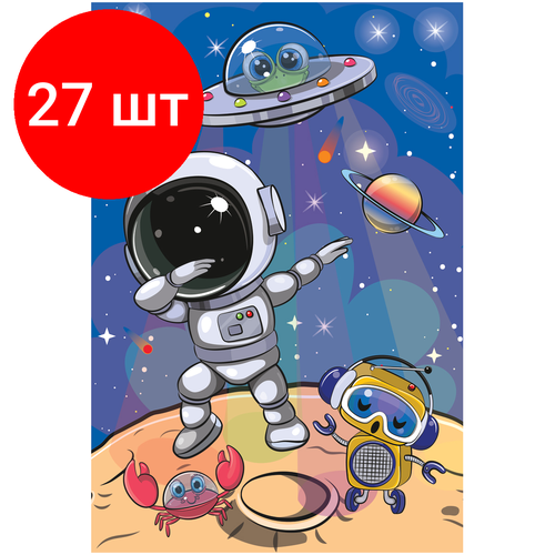 Комплект 27 шт, Пазл 24 эл. Maxi ТРИ совы Космонавт пазлы maxi 24 эл собирай цвета 04780 9655036