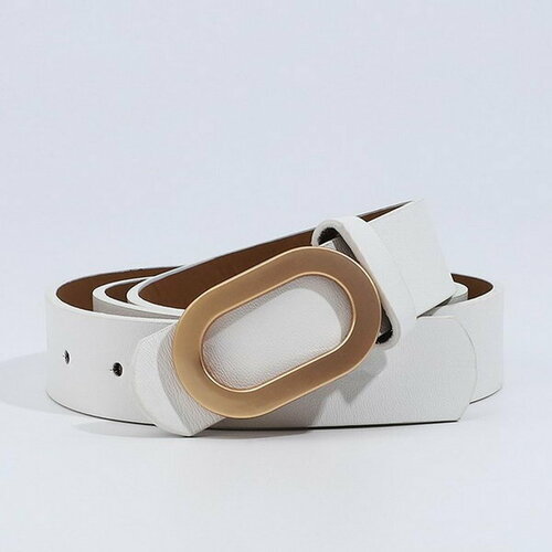 фото Ремень сима-ленд, размер 100, белый сима-лэнд