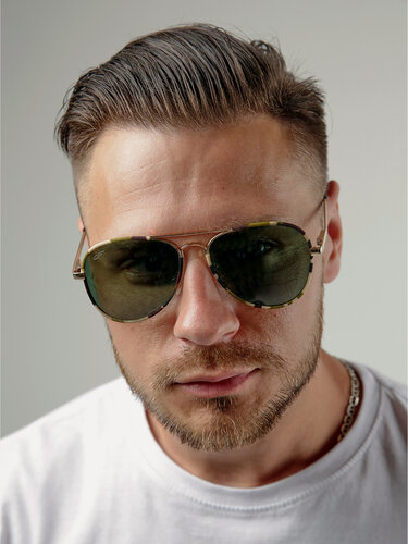 Изображение товара Очки Cafa France CF345000, поляризационные, авиаторы, зелёные линзы