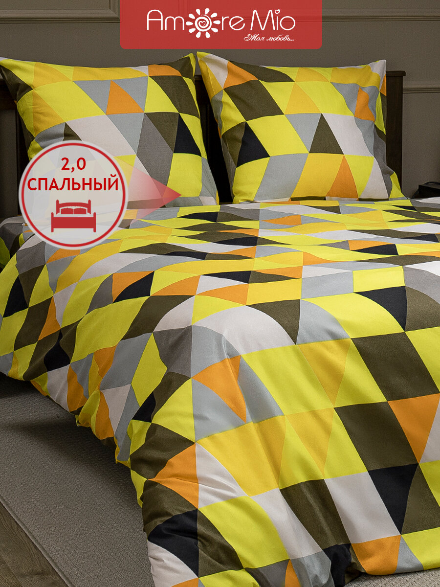 фото Постельное бельё Amore Mio Мако-сатин Vitold Микрофибра 2 сп.