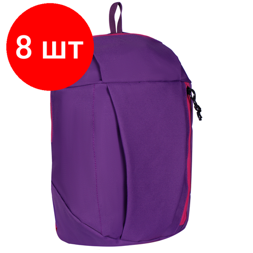 рюкзак artspace simple sport 38 21 16см 1 отделение 1 карман фиолет розовый Комплект 8 шт, Рюкзак ArtSpace Simple Sport , 38*21*16см, 1 отделение, 1 карман, фиолет/розовый