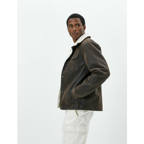 фото Куртка koton, размер s, коричневый