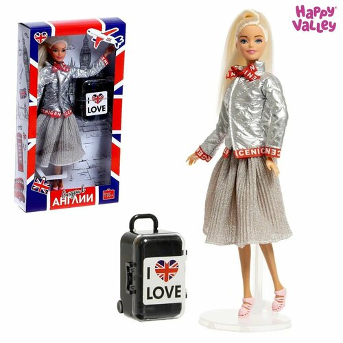 HAPPY VALLEY Кукла с чемоданом Сандра в Англии, серия Вокруг света SL-05305 5526579