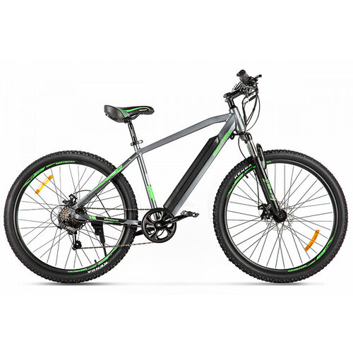 Электровелосипед Eltreco XT 600 Pro серо-зеленый, 27,5 дюймов, до 45 км на одном пробеге электровелосипед 27 5 eltreco xt 600 pro черно зеленый