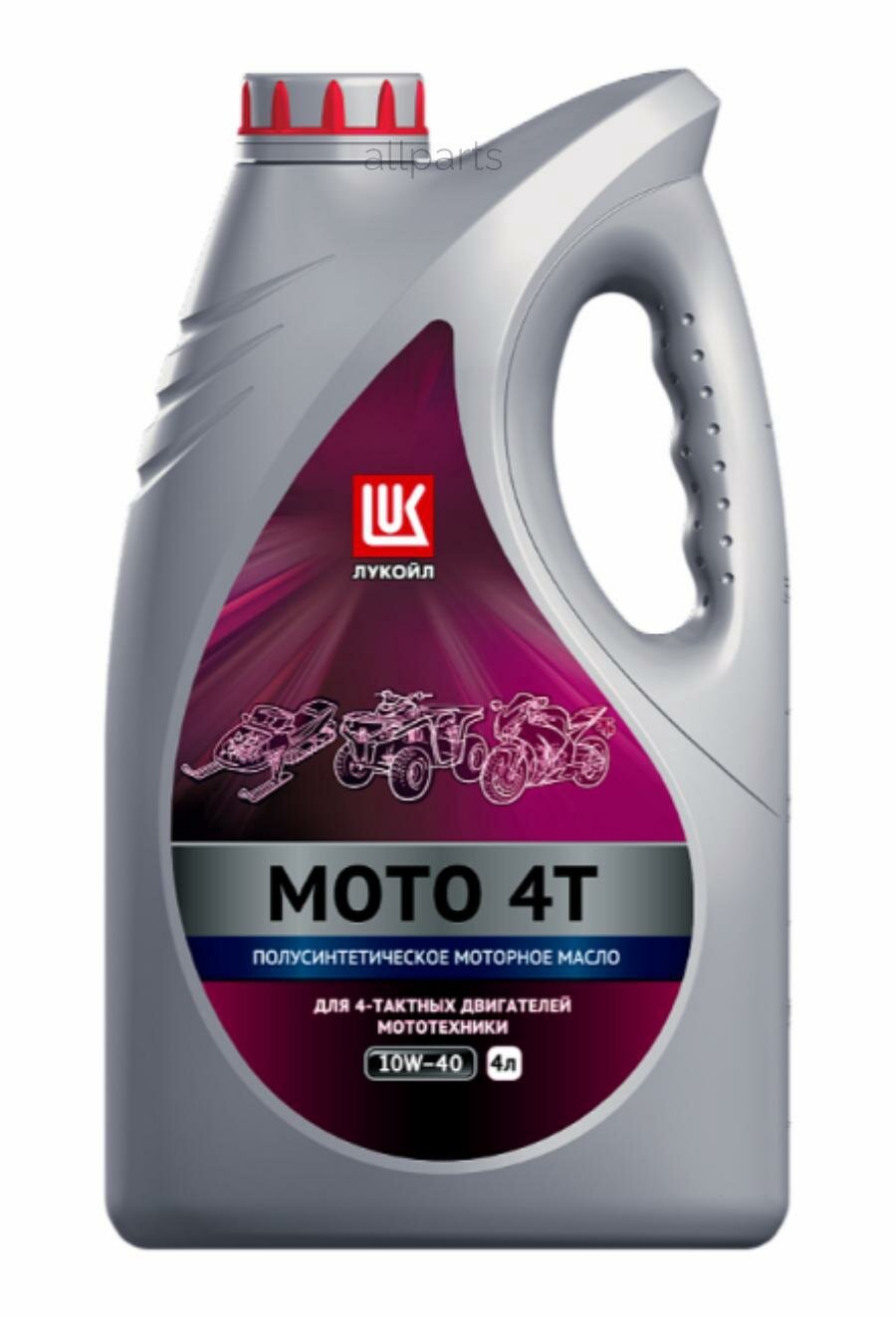 LUKOIL 1595328 ЛУКОЙЛ мото 4Т (4L) масло моторное! (полусинт.) для 4-х тактных двигателей\ API SL JASO MA2