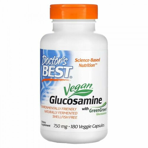 Doctor&#x27; s Best, веганский глюкозамин с GreenGrown, 750 мг, 180 вегетарианских капсул