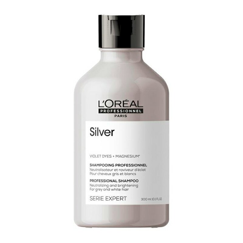 Шампунь для нейтрализации желтизны осветленных и седых волос 300 мл L'Oreal Professionnel Silver Shampoo Serie Expert/300 мл