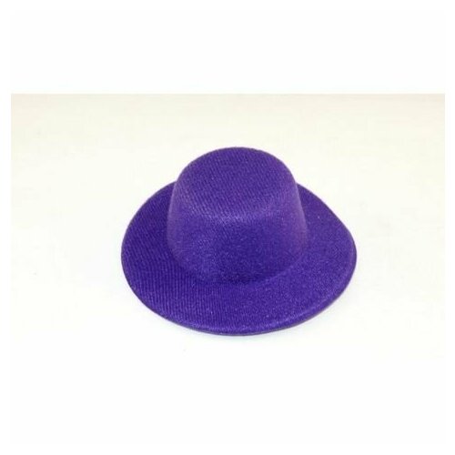 Шляпа для кукол совушка Круглая, 10 см, фиолетовая
