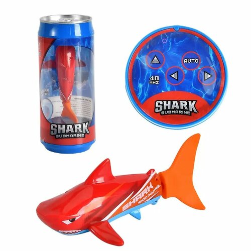 Create Toys Радиоуправляемая рыбка-акула (красная, водонепроницаемая в банке) - 3310H-RED