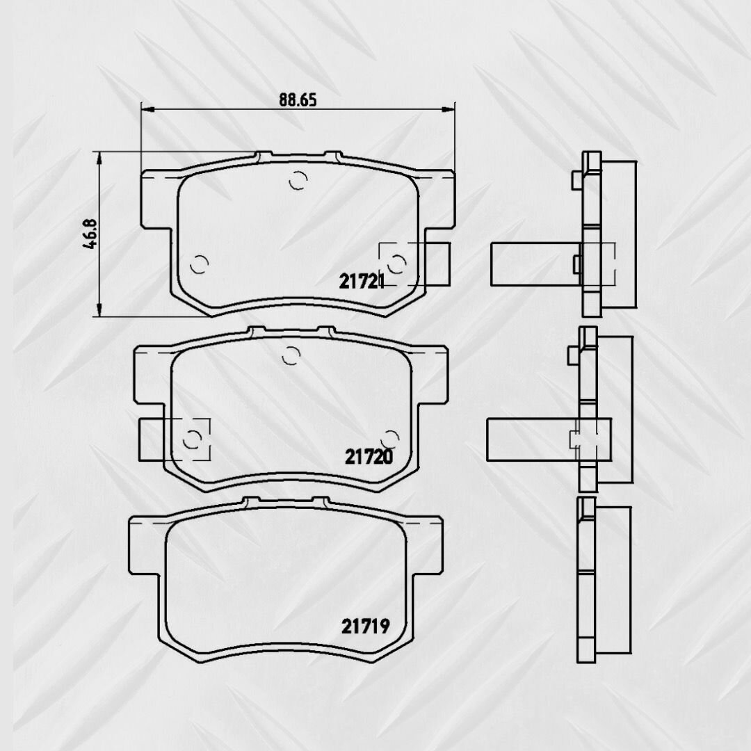 Дисковые тормозные колодки задние brembo P28022 (4 шт.) — фото 5
