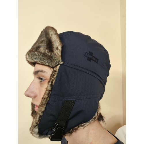 Шапка ушанка Laparka, размер XL, синий