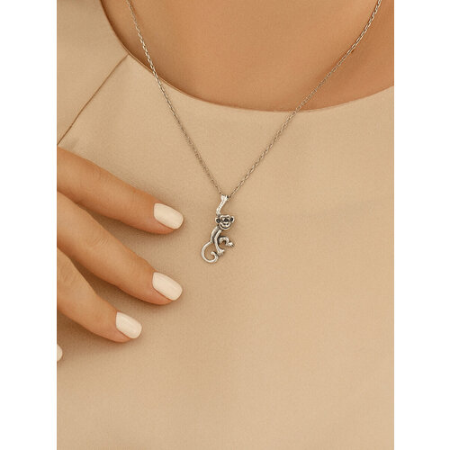 Подвеска Самородок, серебро, 925 проба, чернение, серебристый