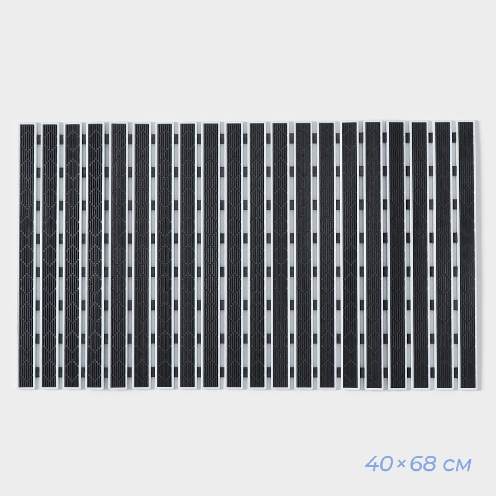 Коврик противоскользящий СПА в ванну на присосках SAVANNA 40×68 см цвет чёрный