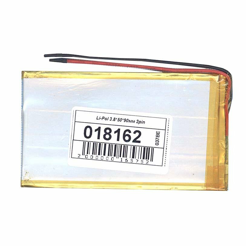 Аккумулятор Li-Pol (батарея) 3.8*50*90мм 2pin 3.7V/1600mAh