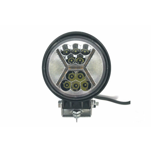 фото Фонарь светодиодный jrt-44f spot 2*5+2*7led (9-30v-круглая)- d-110. h-20mm белый+оранжевый torino
