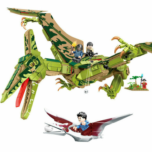 Конструктор мир динозавров Птерозавр Sembo Block, лего для мальчика, 974 детали