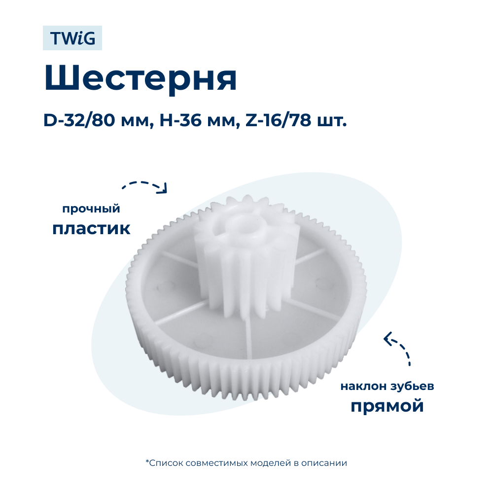 Шестерня средняя для мясорубки Rotex RTX-MG-017