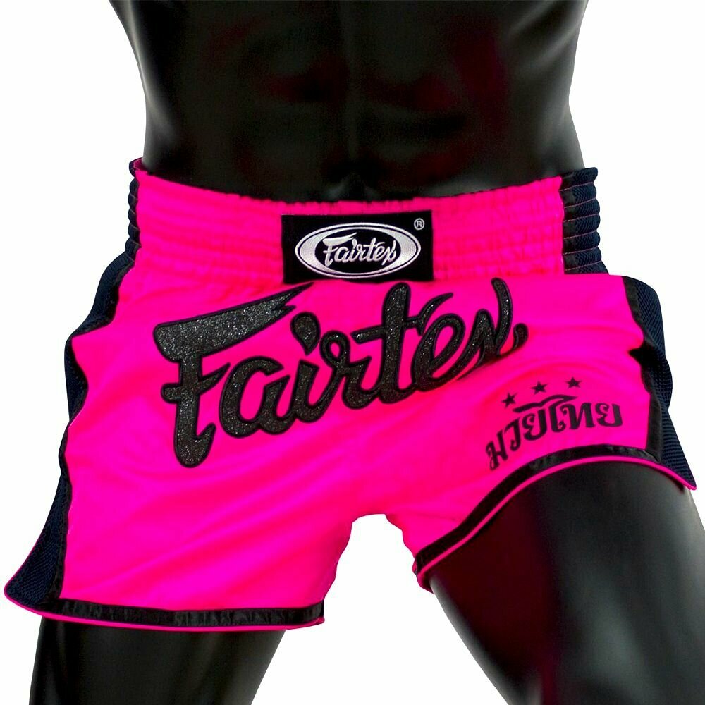 Трусы боксерские Fairtex Базовая коллекция, размер L, розовый/черный — фото 1