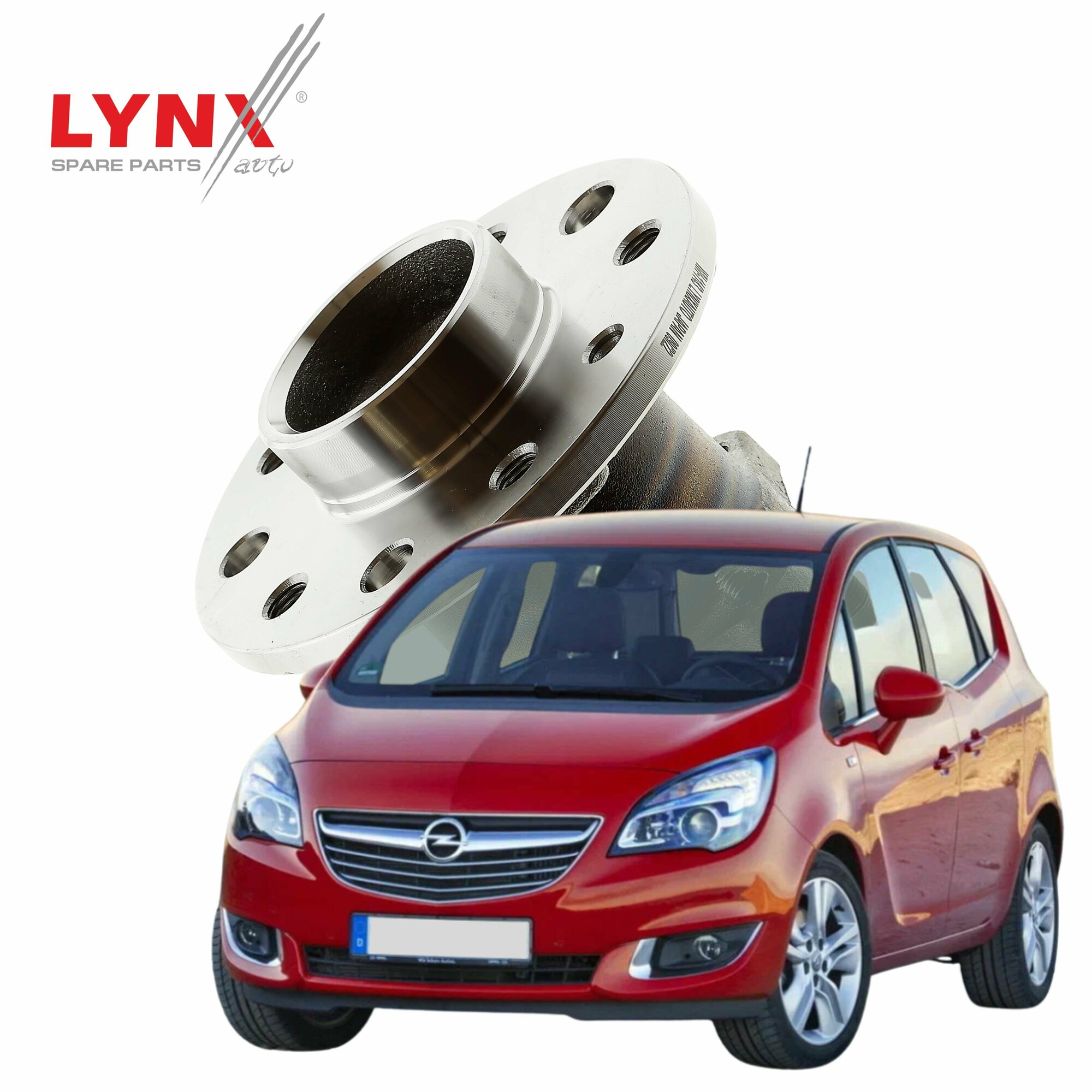 Ступица колеса Opel Meriva (2) / Опель Мерива 2009 2010 2011 2012 2013 2014 2015 / передняя, 1шт, LYNXauto