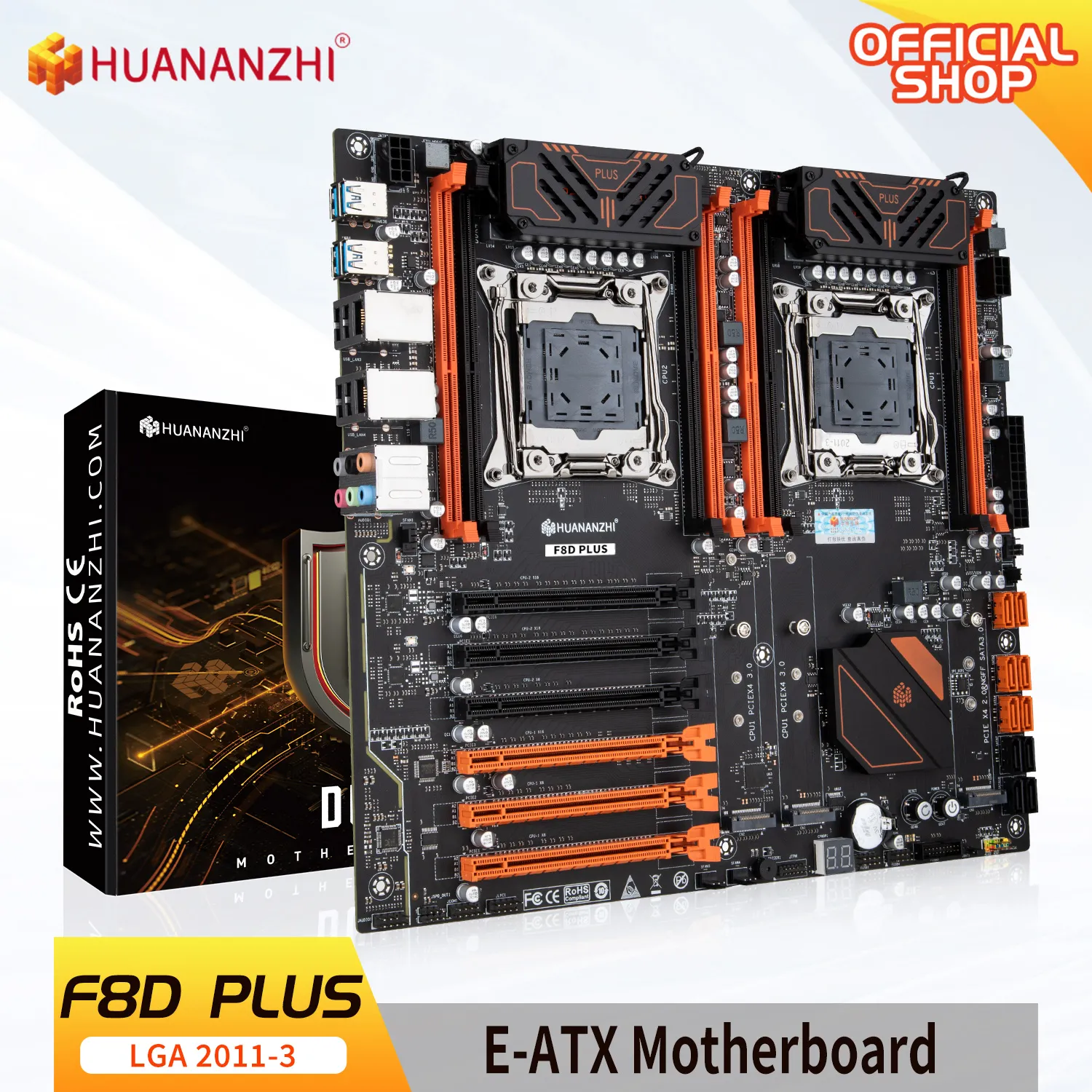 Двухпроцессорная материнская плата Huananzhi X99-F8D Plus