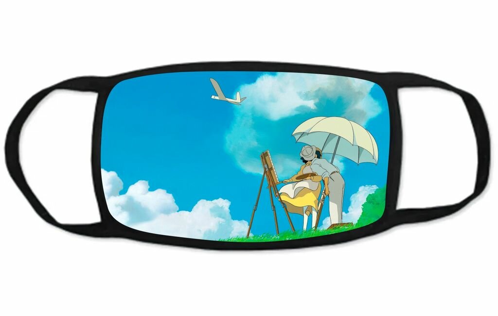 Маска на лицо Ветер крепчает, The Wind Rises №1, Детская 18 на 10 см